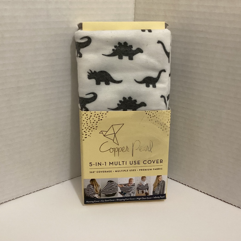 NWT Copper Pearl 5-in-1 Multi Use Cover for Nursing Baby, Car Seats - Dinosaurs